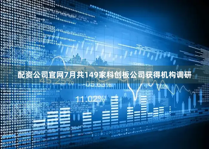 配资公司官网7月共149家科创板公司获得机构调研